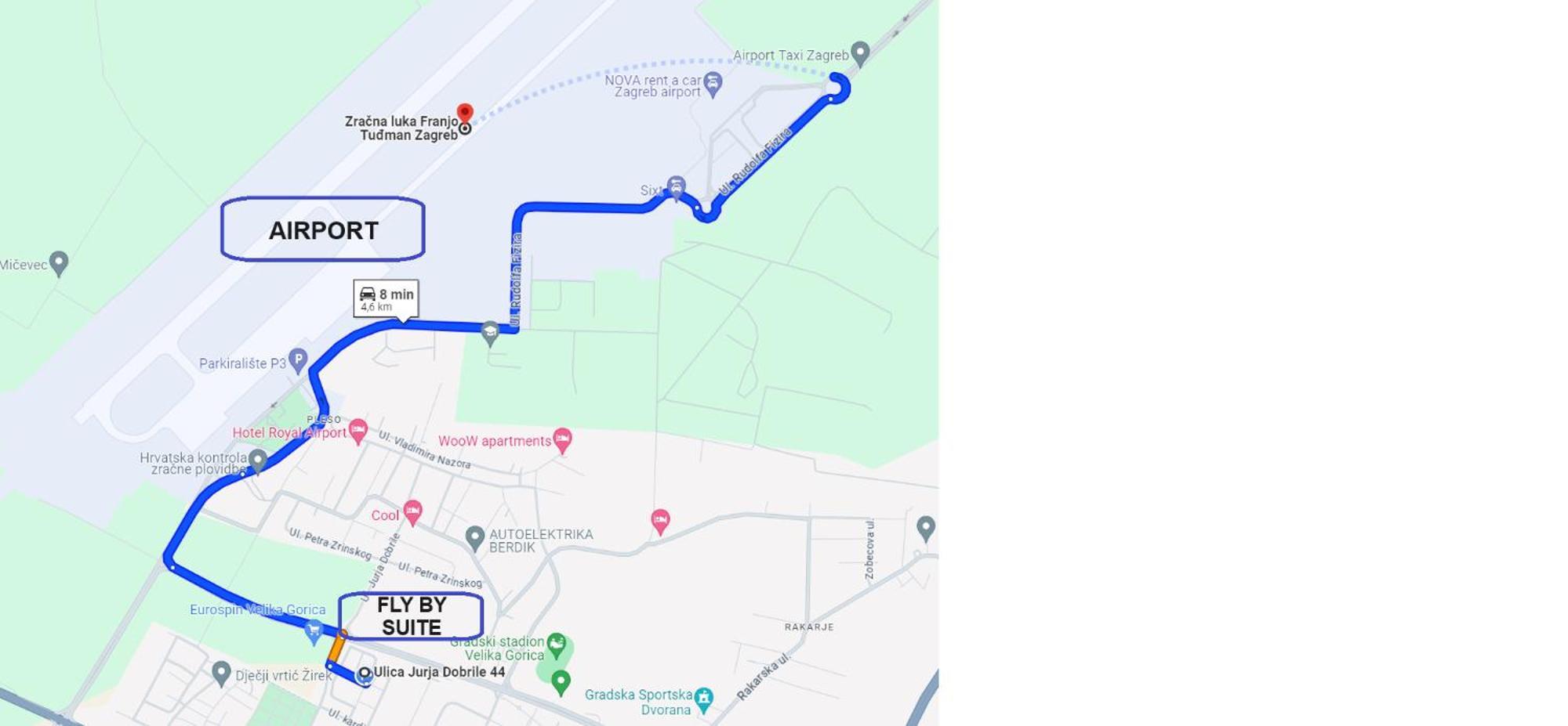 Fly By Suite - Zagreb Airport - 0-24H Self Check In&Out - Parking On Site Velika Gorica Ngoại thất bức ảnh